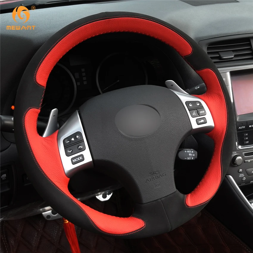 MEWANT красная кожа черная замша Ранняя для Lexus IS IS250 IS250C IS300 IS300C IS350 IS350C F SPORT 2005 2011|car