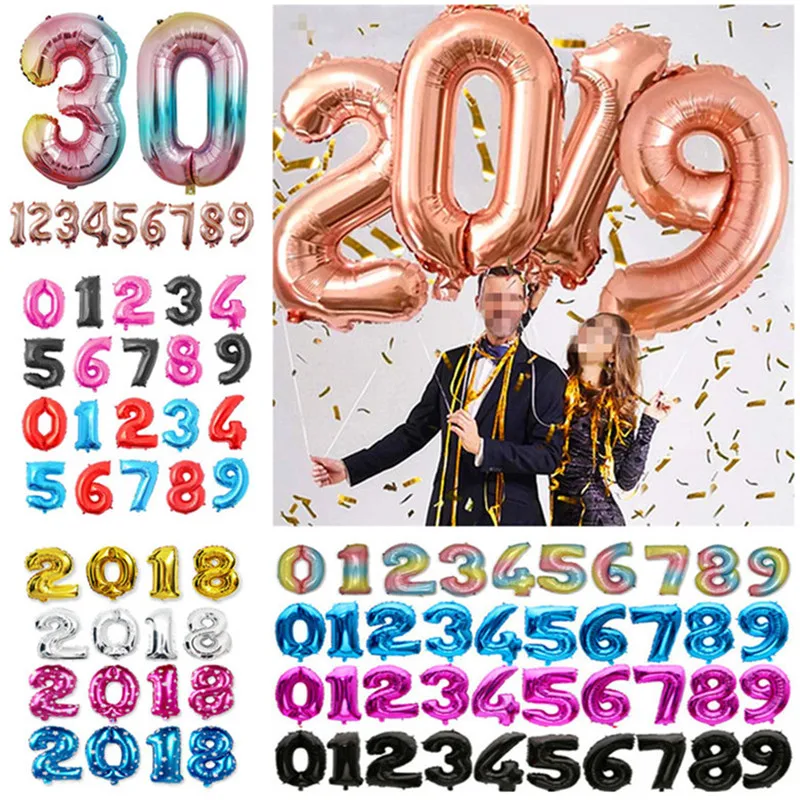 32 дюйма большое количество воздушный шар из фольги Воздушные шары розовое золото