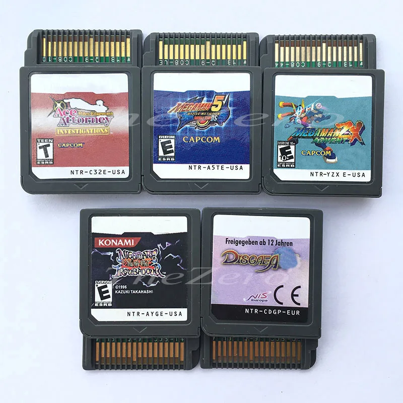 Ace Attorney Мега человек 5 MegaMan ZX Adv Yu-Gi-Oh! Картридж для видеоигр Nigh Disgaea консоли DS3DS2DS |
