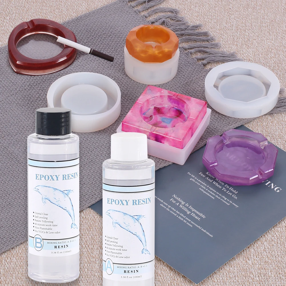 Clear Art Epoxy Resin Kit AB Epoxy Casting and Coating Resin Kit Crystal Jewelry Resin with Bonus Measuring Cups Stick Gloves