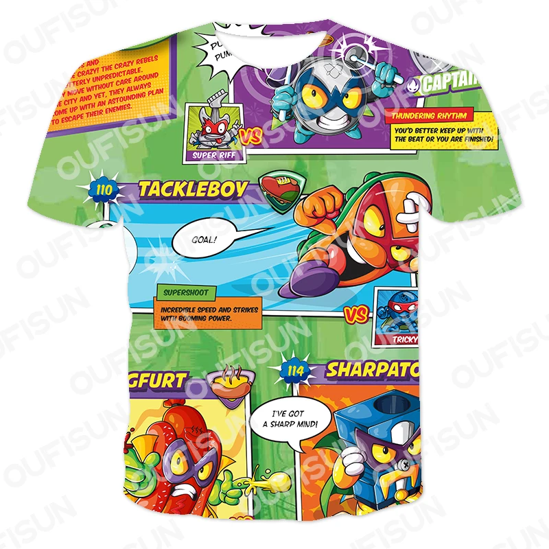 

2021 Summer New Product Popular Game Superzings Cartoon Fun Pattern Childrens 3D Shirt Mens And Womens T-shirt Size 100-6XL
