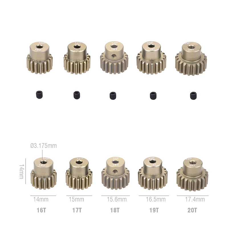 Шестерня из алюминиевого сплава SURPASS-HOBBY 3 175 мм 12T 13T 14T 15T 16T 17T 18T 19T 20T для моделей