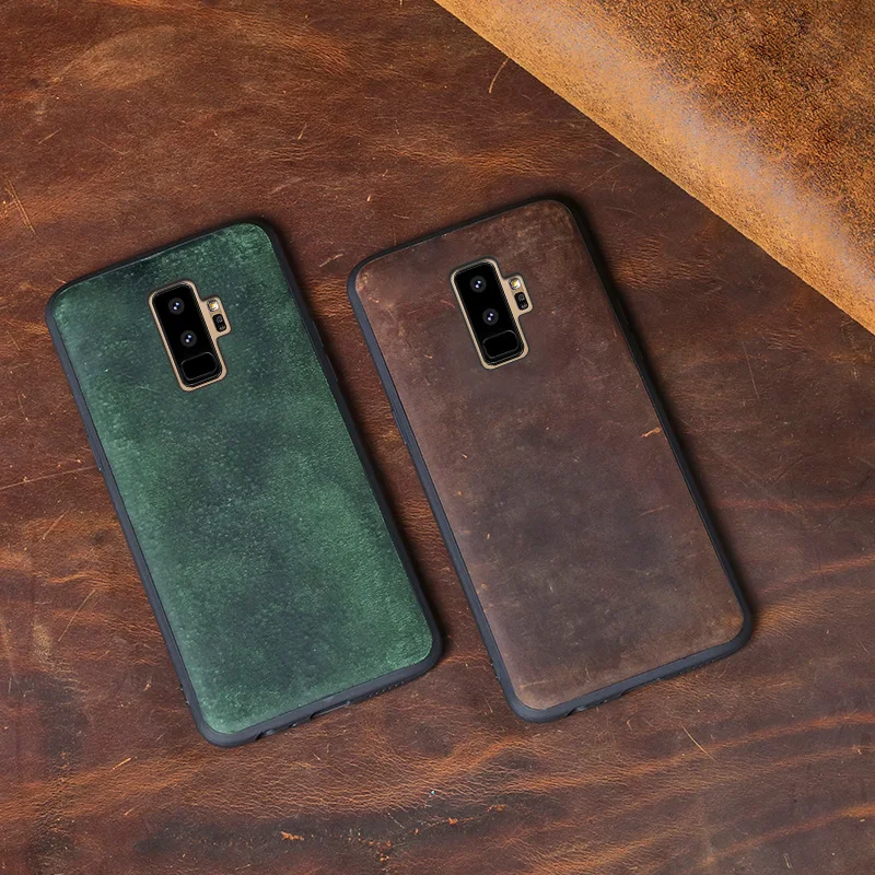 Чехол для samsung Galaxy S7edge S8 S9 S10 плюс A10 A20 A30 A50 A70 из воловьей кожи чехол для Note 8, 9, 10, A5 A7 A8 J5 J6 J7 чехол