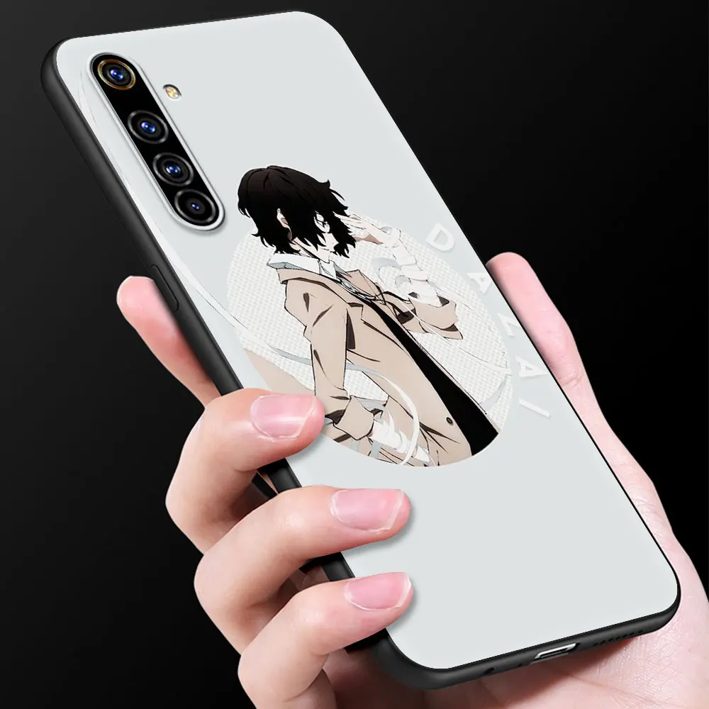 anime bungou stray dogs dazai osamu shockproof case for realme c3 8 pro bag fundas soft black cover for realme 6 7 pro c21 shell free global shipping