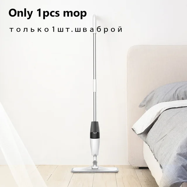 1 Mop Xiaomi Mijia Deerma распылитель воды уборочная машина для пола из углеродного волокна пылевые швабры 360 Вращающийся стержень 350 мл резервуар для восковой швабры - Цвет: 1 Mop