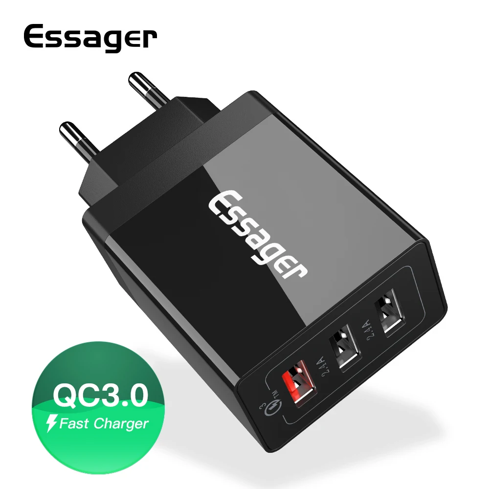 Essager 30 Вт Quick Charge 3,0 USB зарядное устройство QC3.0 QC быстрое зарядное устройство мульти разъем настенное зарядное устройство для мобильного телефона для iPhone samsung Xiaomi Mi