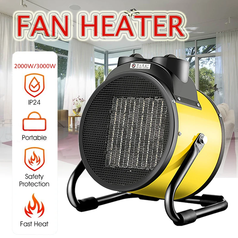 

2000W / 3000W portable ceramic electric heater, high power air heater, ceramic fan, household and bathroom heater