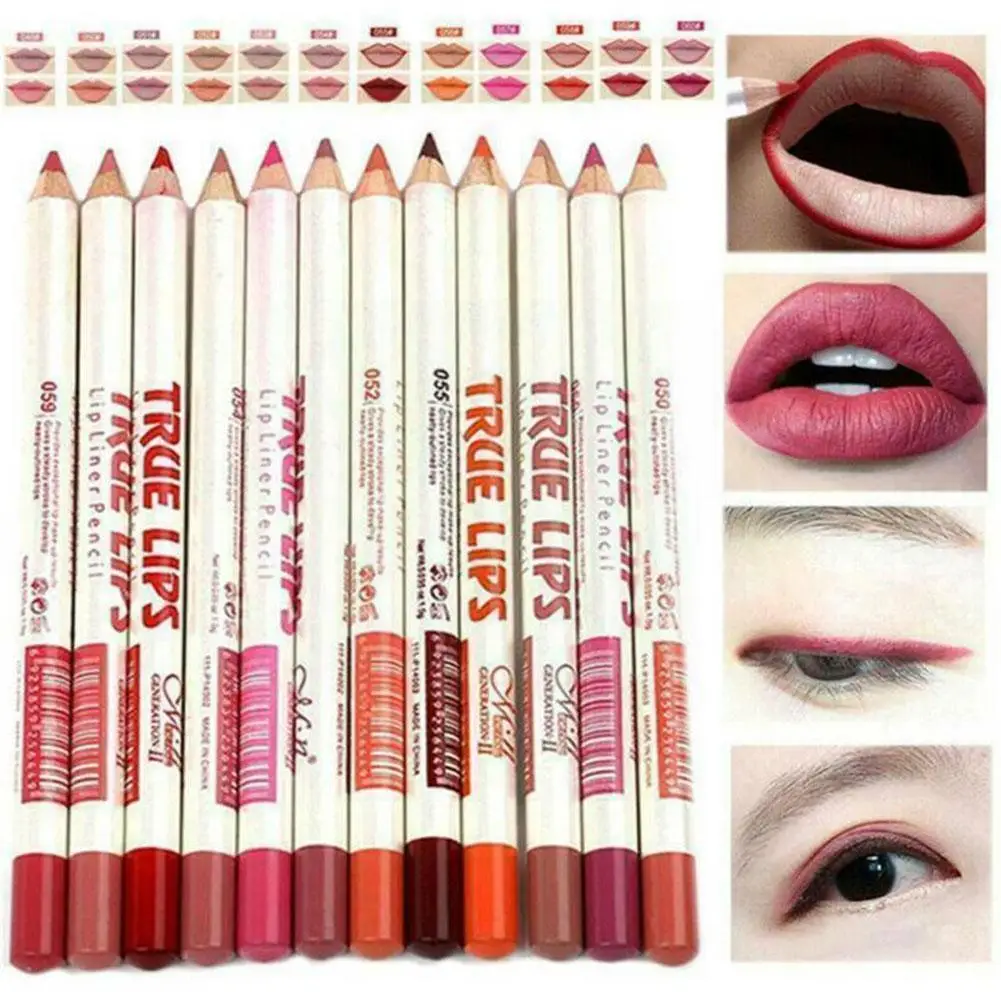 

6 Pcs / Set Cosmetic Lipstick Pen Professional Matte Tool Lipstick Contour Lip Lady Makeup Waterproof Charming Liner I6t1