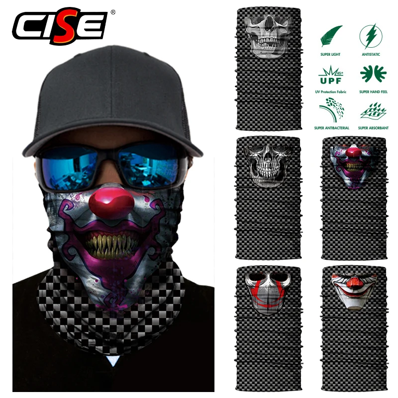 3D бесшовный Череп Балаклава волшебная маска для лица теплая мотоциклетная мото