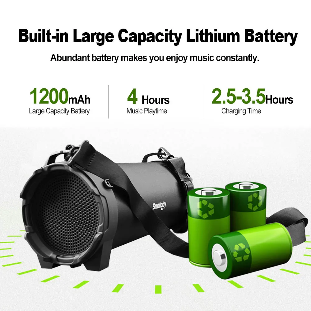 Быстрая доставка! Портативный уличный динамик BT4.2 беспроводной 360 ° стерео