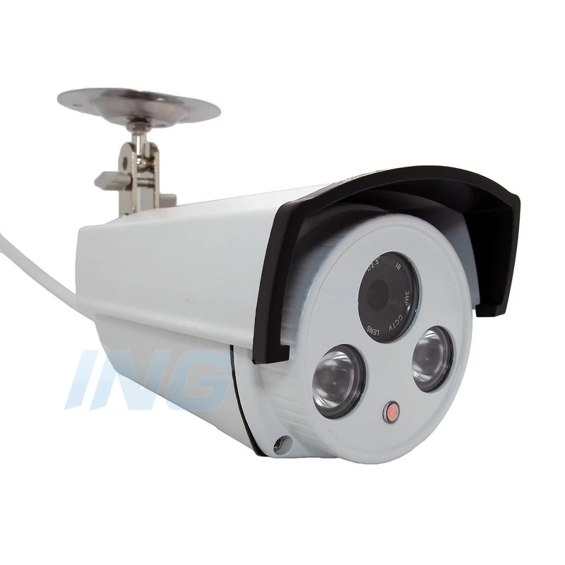 POE H.265 Водонепроницаемая HD 3MP 2 Array светодиодный ИК наружная IP камера 1296P / 1080P