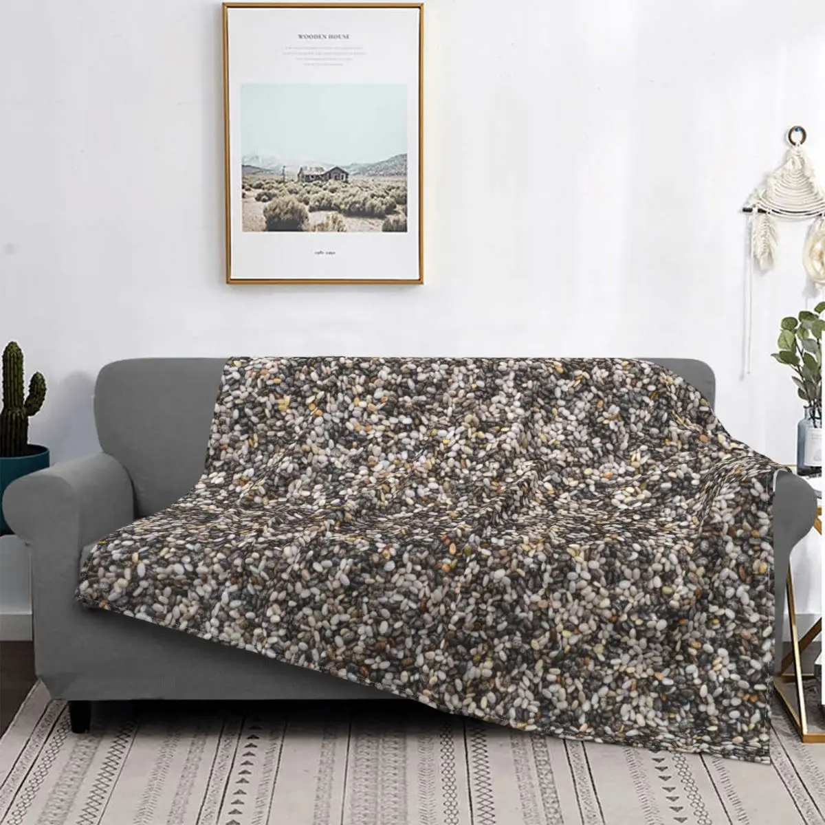 

Manta con textura de semillas de chía negra, para cama colcha, manta a cuadros de muselina con capucha, colchas para cama