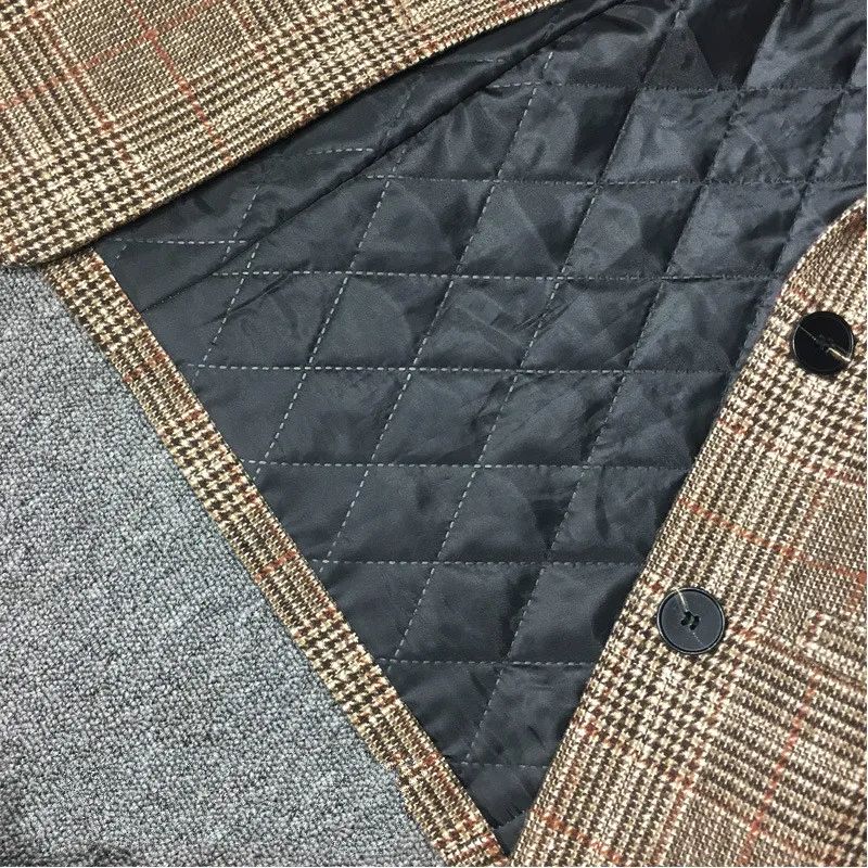 Женский клетчатый пиджак в Корейском стиле тонкий ретро Осень-зима 2019 | Женская