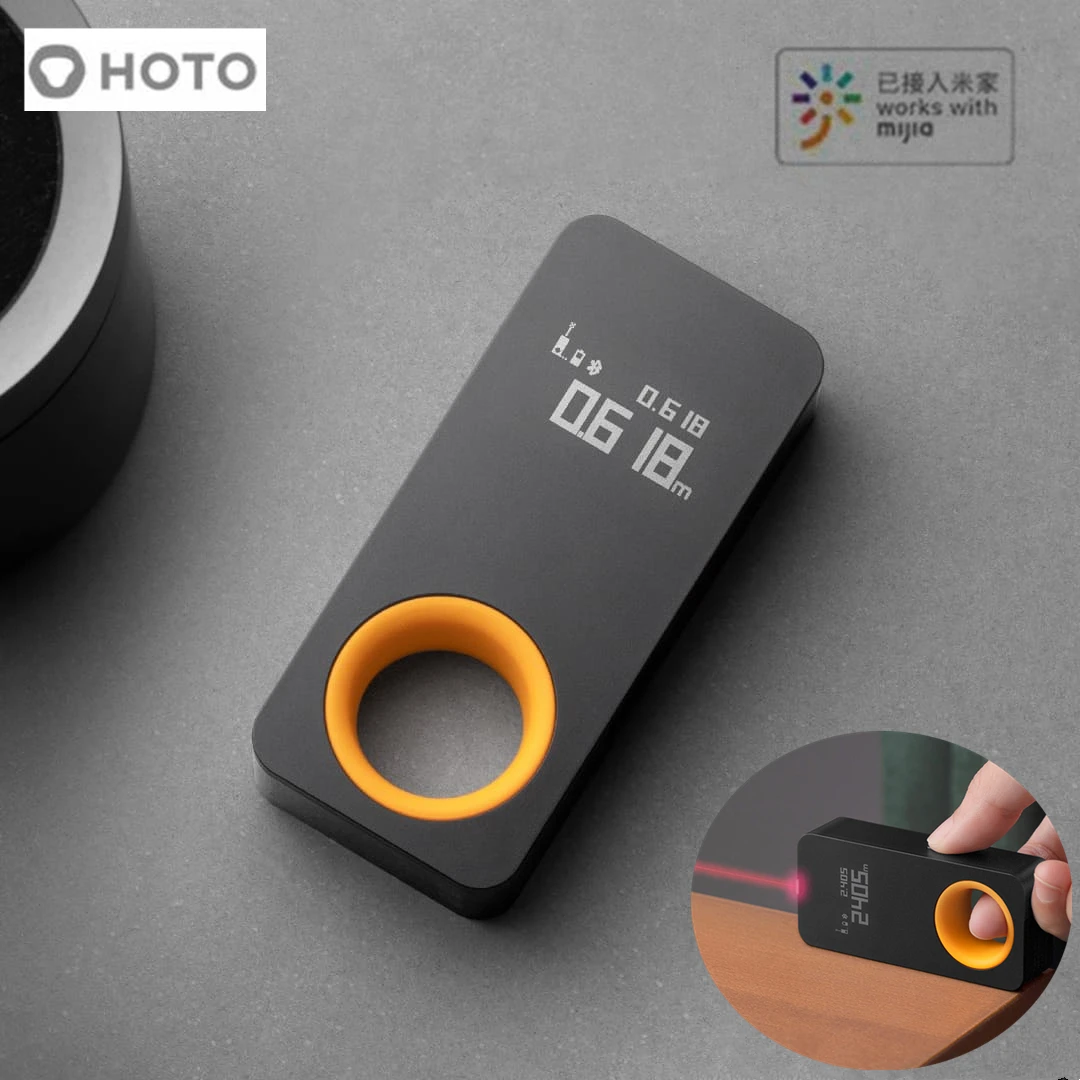 Лазерная рулетка Youpin HOTO умный лазерный дальномер с OLED дисплеем на 30 м работает