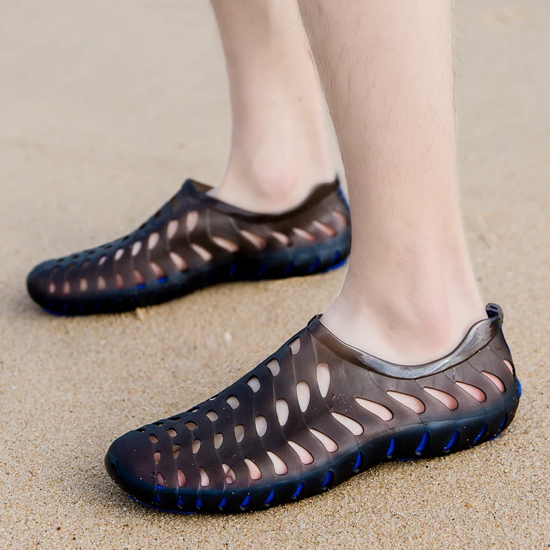 

Summer Wading Couple Porous Shoes Non-slip Lightweight Jacket Men And Women Sandals Rain Boots