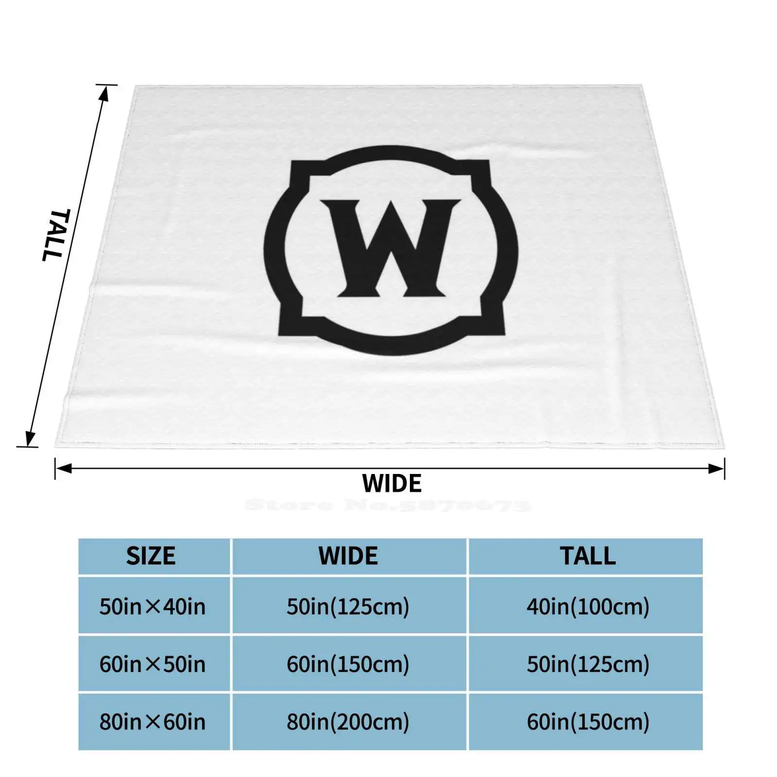 World O Logo Low Price New Print Novelty Fashion Soft Warm Blanket Of Wow Gaming Geek Mmo Nerd Game Gamer Rpg | Дом и сад