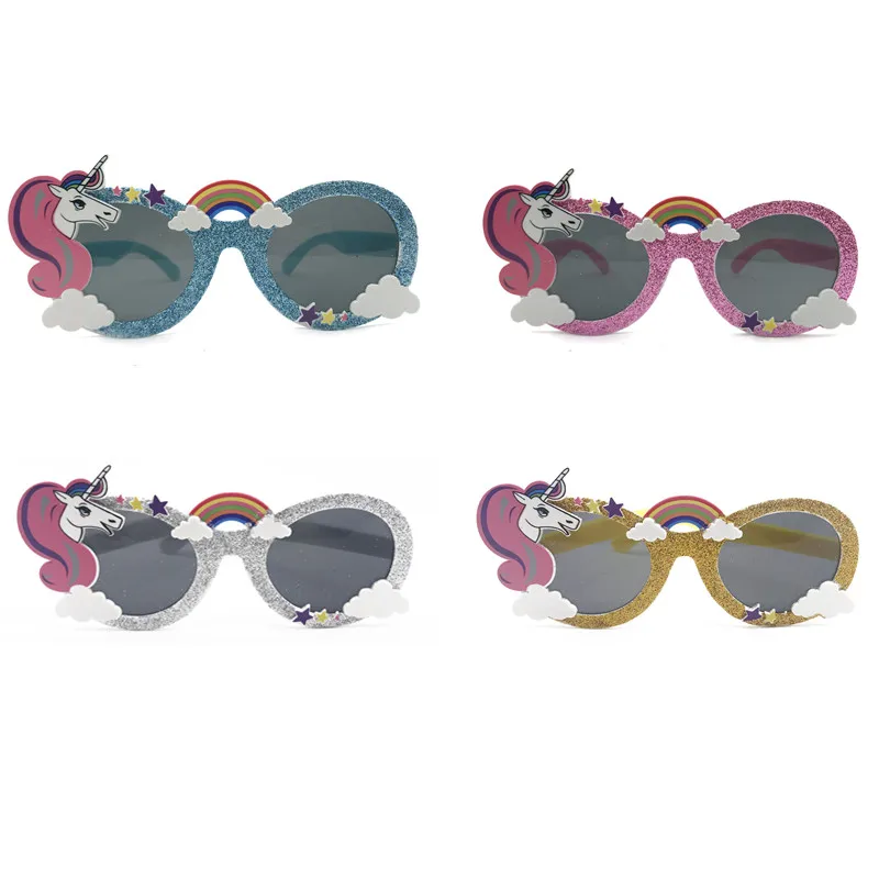 Товары для дня рождения с единорогом блестящие солнцезащитные очки девочек и