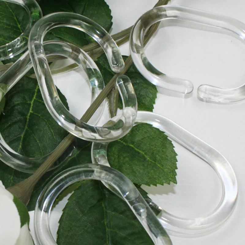 12 шт. качественные прозрачные крючки типа C для ванной водонепроницаемые