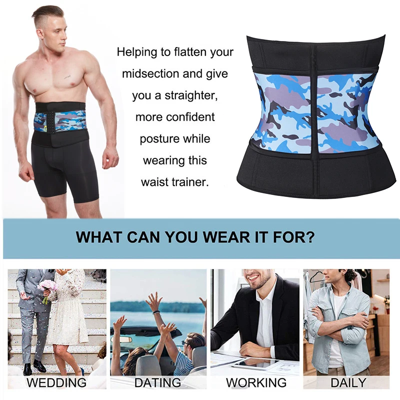 Пояс для талии NINGMI мужской неопреновый корректор фигуры шейпер сауны спортивный