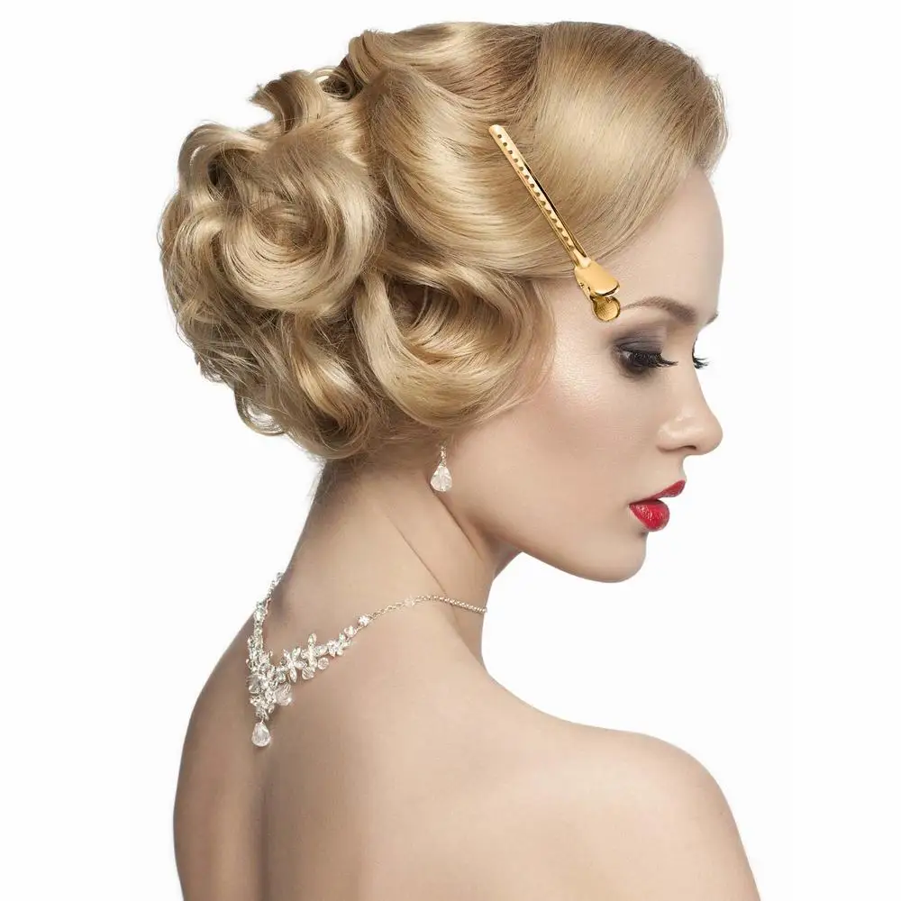 12 шт Металлические парикмахерские зажимы крокодил заколка для волос коготь