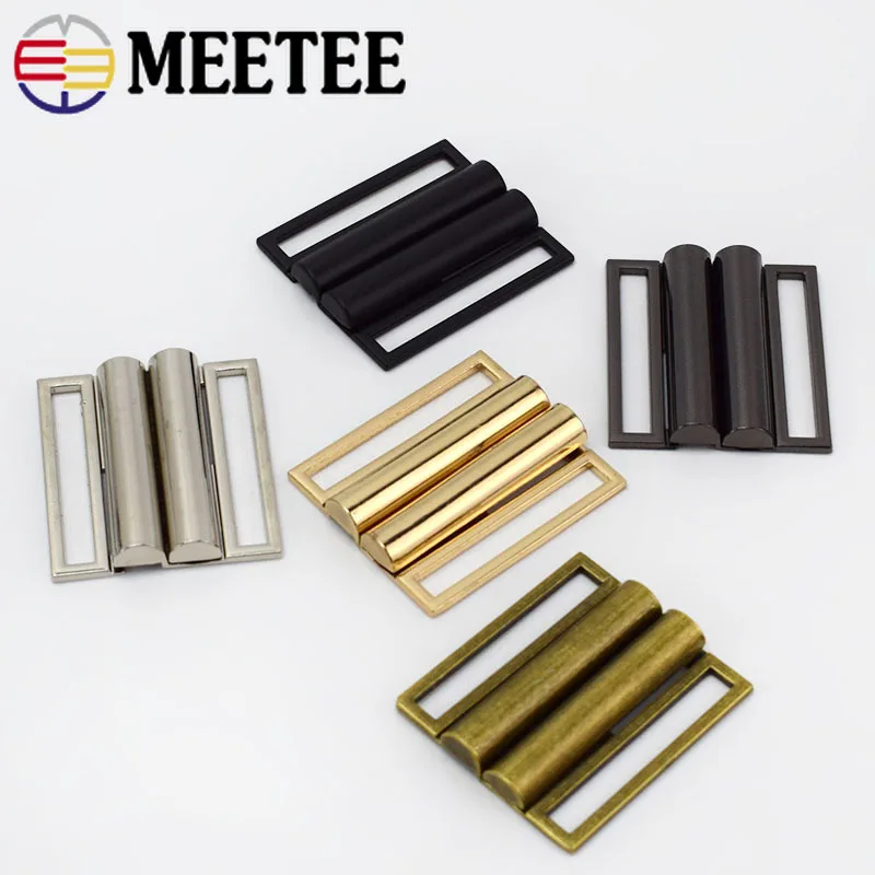 Металлическая застежка для ремня Meetee 40 мм-60 мм 2/5 шт. искусственное пальто пуховик
