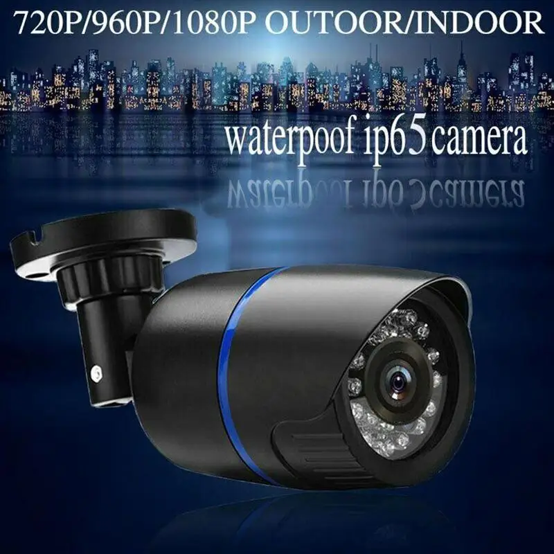 

1080p Wired Audio Ip Camera Waterproof Bullet Camera Support Wired Card Infrared Surveillance Cam Slot Night 64G SD V0N0