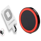 Карманный Красный беспроводной зарядный комплект, зарядное устройство, адаптер Qi, приемная панель, катушка, приемник для iPhone5, 5S, 6, 6S, 7, Huawei, Xiaomi, Android