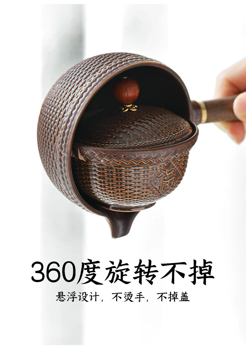 Изысканный каменный шлифовальный чайный набор ручной работы горшок чашек