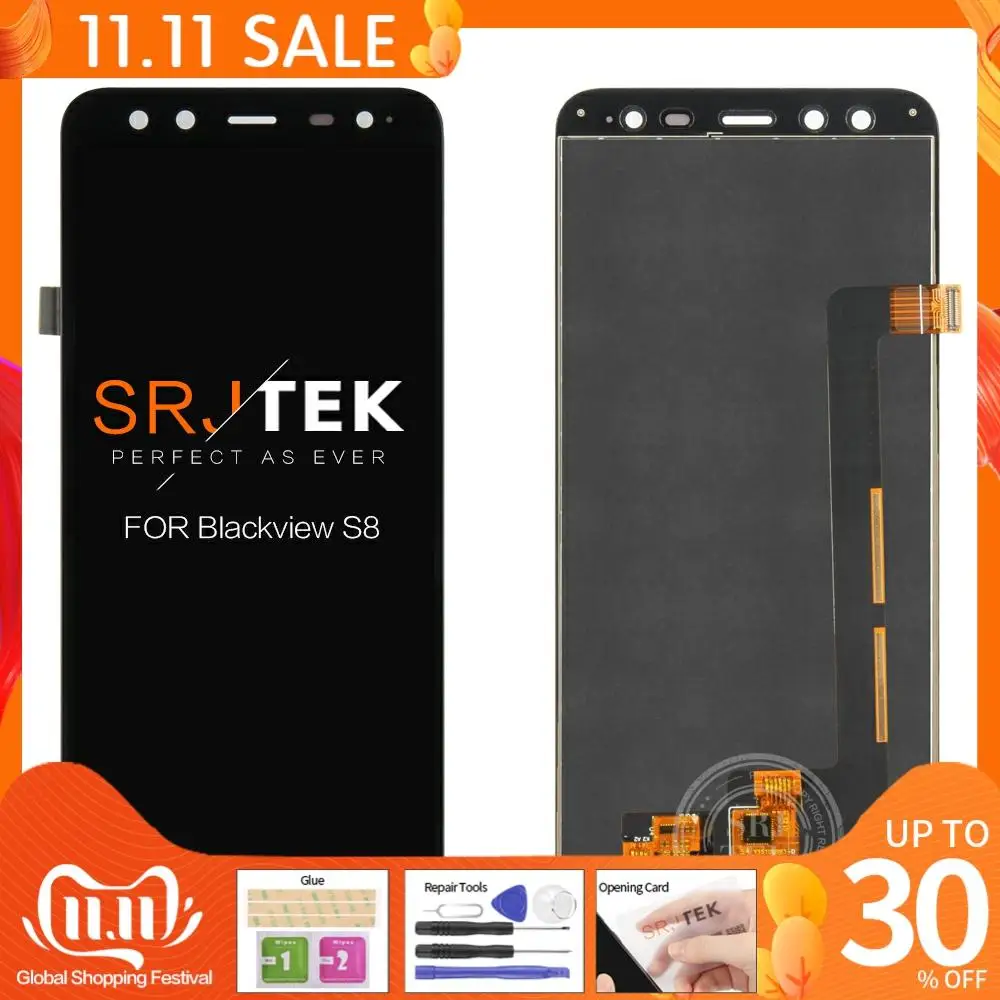 

100% Tested 5.7" For BlackView S8 LCD Display Touch Screen LCD Digitizer Glass Panel Assembly Replacement LCD For BLACKVIEW S8