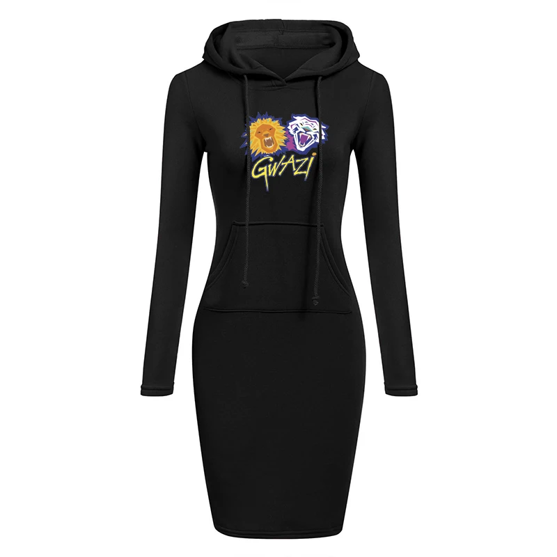 

Autumn and Winter Women Dresses Fashion Long Sleeve Hoodie Dress Casual Hooded Dresses for Women Pullover Dress