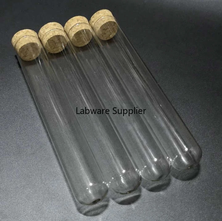 12 шт./партия 30x200 мм прозрачные стеклянные круглые нижние пробки с пробковой