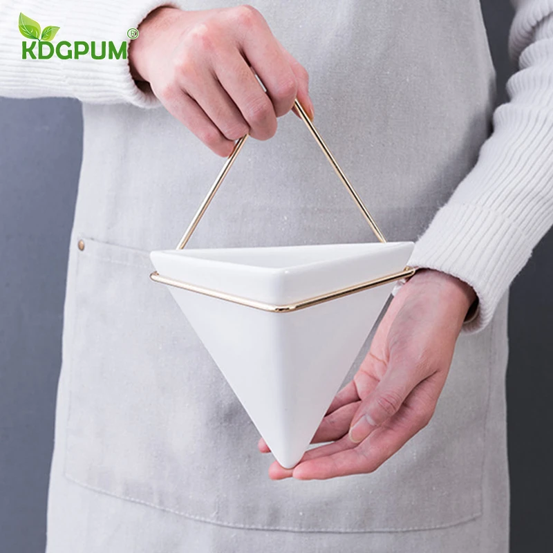 Современный керамический цветочный горшок ручной работы настенный подвесной