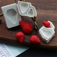 3x baking pastry set sugarcraft chocolate mould 3d strawberry cake silicone mold