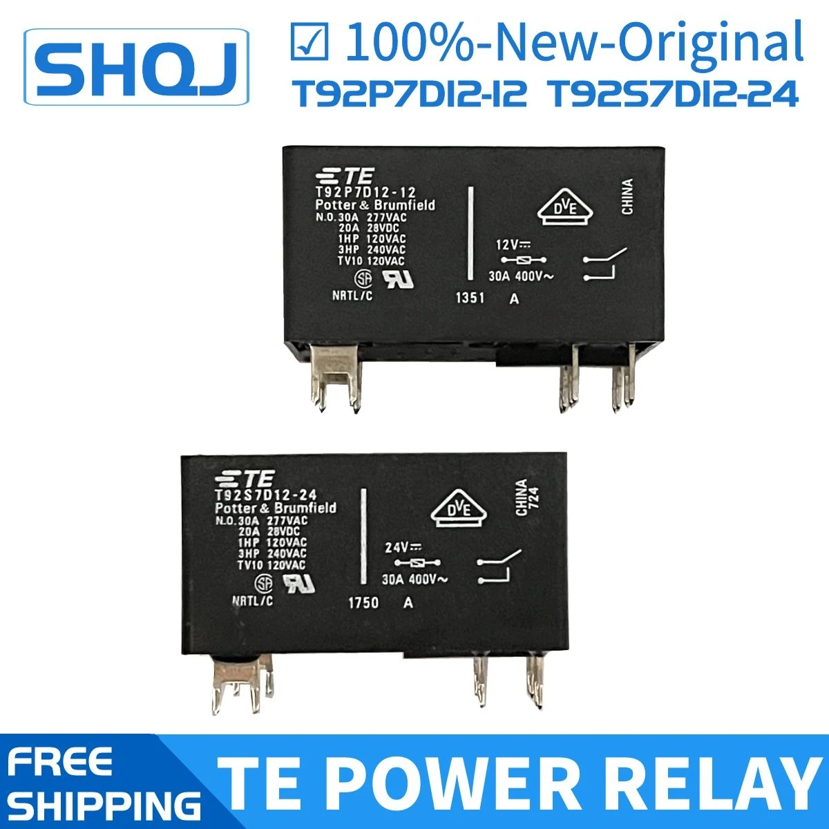 

TE TYCO T92P7D12-12 12V 24V 100%-Новый-оригинальный