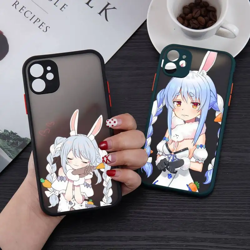 

Usada Pekora Hololive Anime Phone Case matte transparent For iphone 7 8 11 12 plus mini x xs xr pro max cover