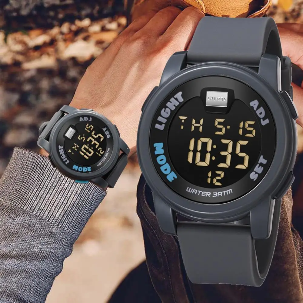 Мужские спортивные светодиодные часы мужские цифровые электронные reloj hombre hodinky