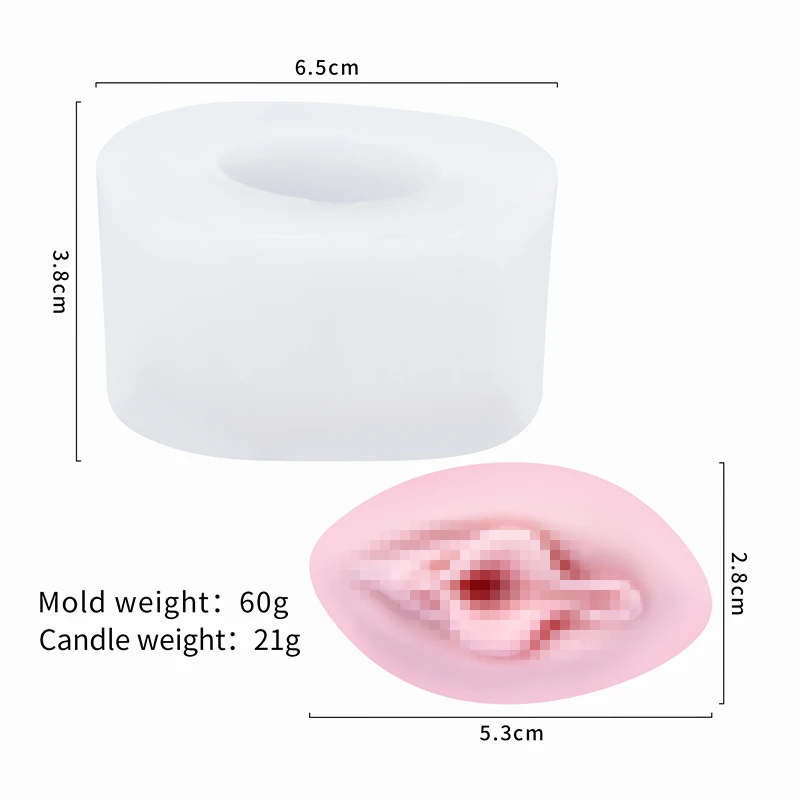 Сексуальная силиконовая форма для свечей в форме женских гениталий боди мастика
