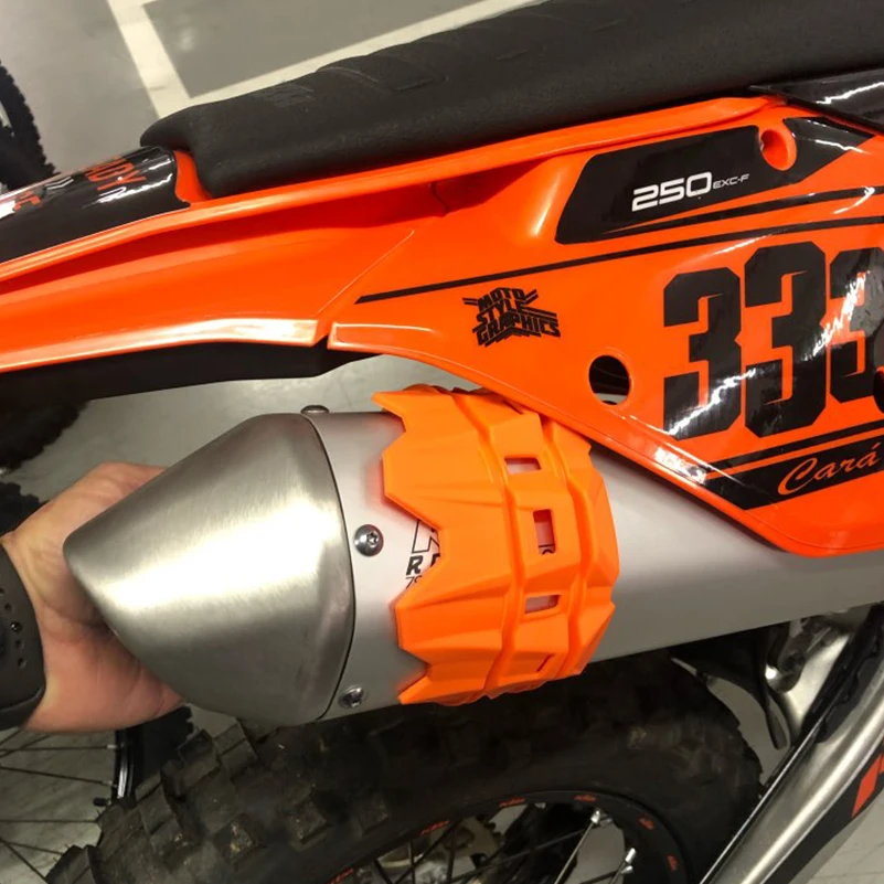 Выхлопной круглый Овальный глушитель для мотоцикла защитный EXC SX XCW SXS SMR MX