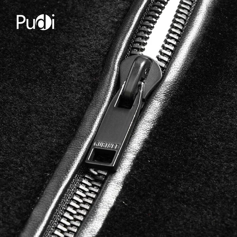 PUDI Men coats new fashion wool short jackets with real fox collar fall winter casual outwear MT808