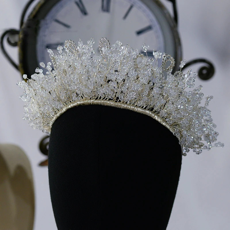 

European Crystal Brides Leaves Soft Headbands Barrettes Tiaras Bridal Soft Hairbands Wedding Hair Accessory