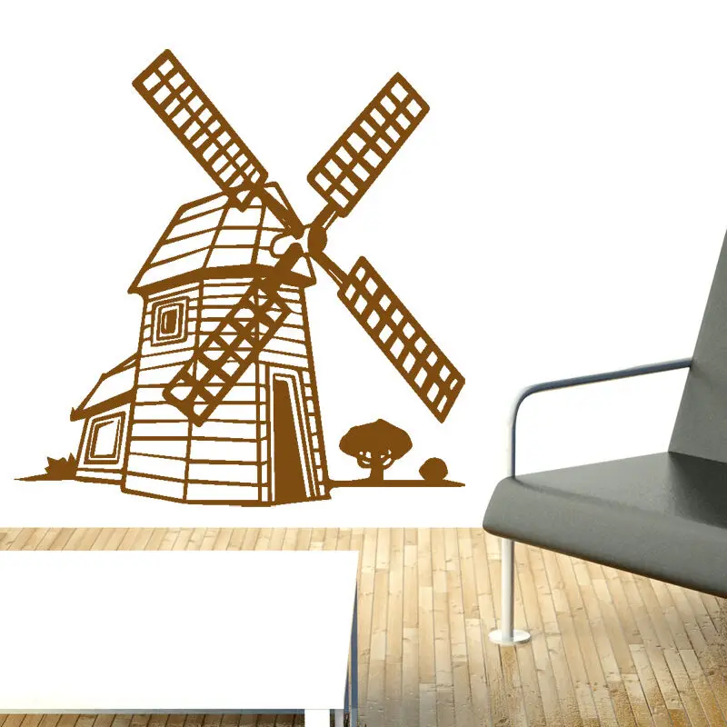 

Windmill Wall Sticker decal knights dragons kids nursery fantasy Wall Vinyl Decor Art Living Room Bedroom A13-062