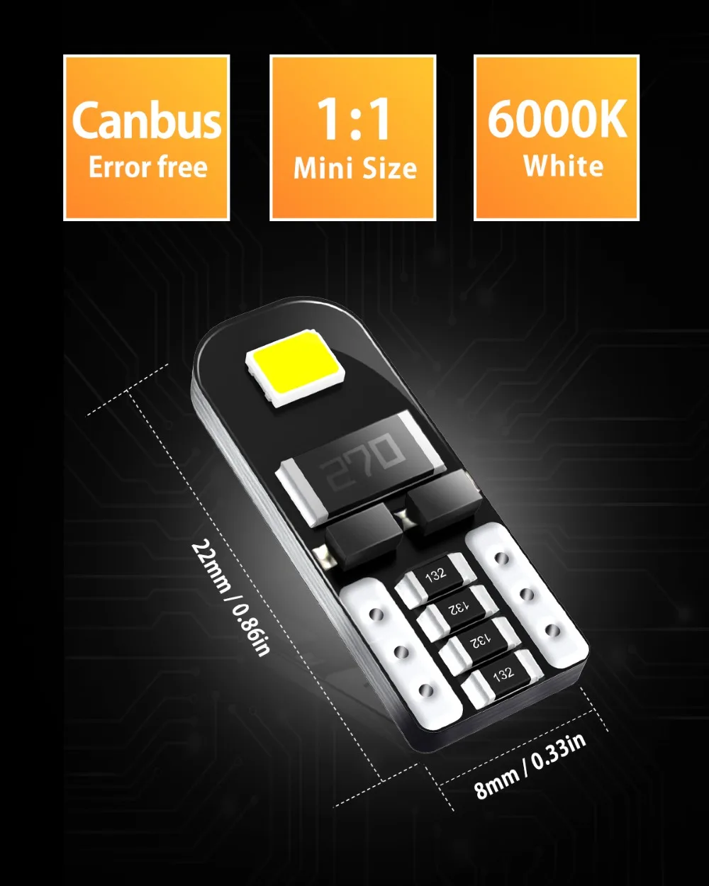 10 шт. W5W T10 Светодиодный лампочки Canbus 168 194 светодиодный интерьер автомобиля светильник для Audi A4 B6 B8 A5 A6 C5 C6 A7 A8 Q3 Q5 Q7 80 A3 S3 S4 S5 S6 S8