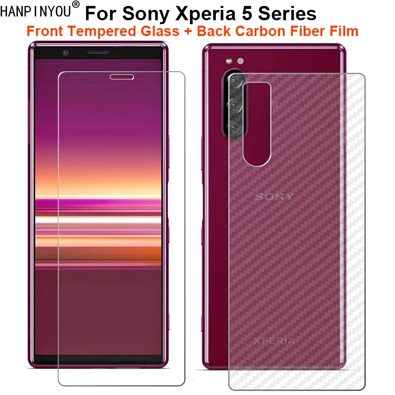 Для Sony Xperia 5 6 1 &quot1 комплект = мягкая задняя пленка из углеродного волокна +