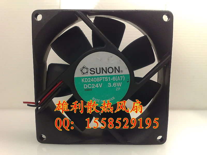 

Новый KD2408PTS1-6 (A7) 24V 3,6 W 8 см 8025 2 провода видео-телефон двери защиты электродвигателя Вентилятор охлаждения