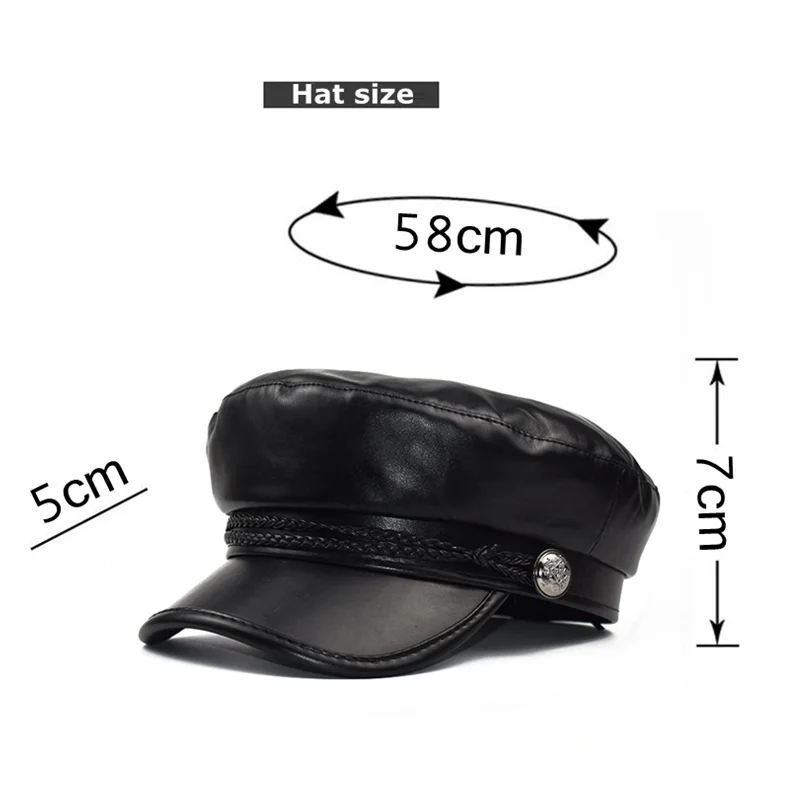 Winter Hats for Women Military Cap Vintage Cotton Leather Beret Gorras Planas Snapback Caps Female Casquette Ladies Headwear | Аксессуары