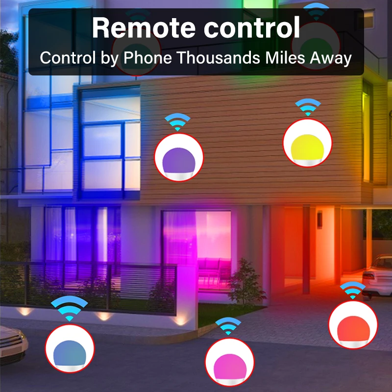 Умная лампа Alexa с голосовым управлением 15 Вт RGB регулируемой яркостью E27 E26 B22