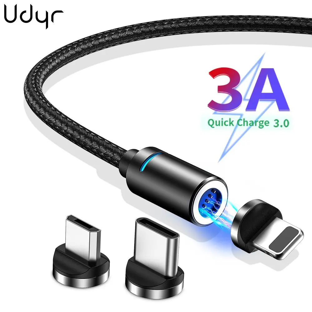 Udyr 3A магнитное зарядное устройство USB Type C кабель для iPhone Быстрая Зарядка Micro Xiaomi