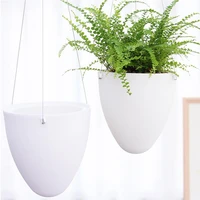 1pc plastic lazy flower pot creative gardening planter hanging self watering plant holder water storage pot