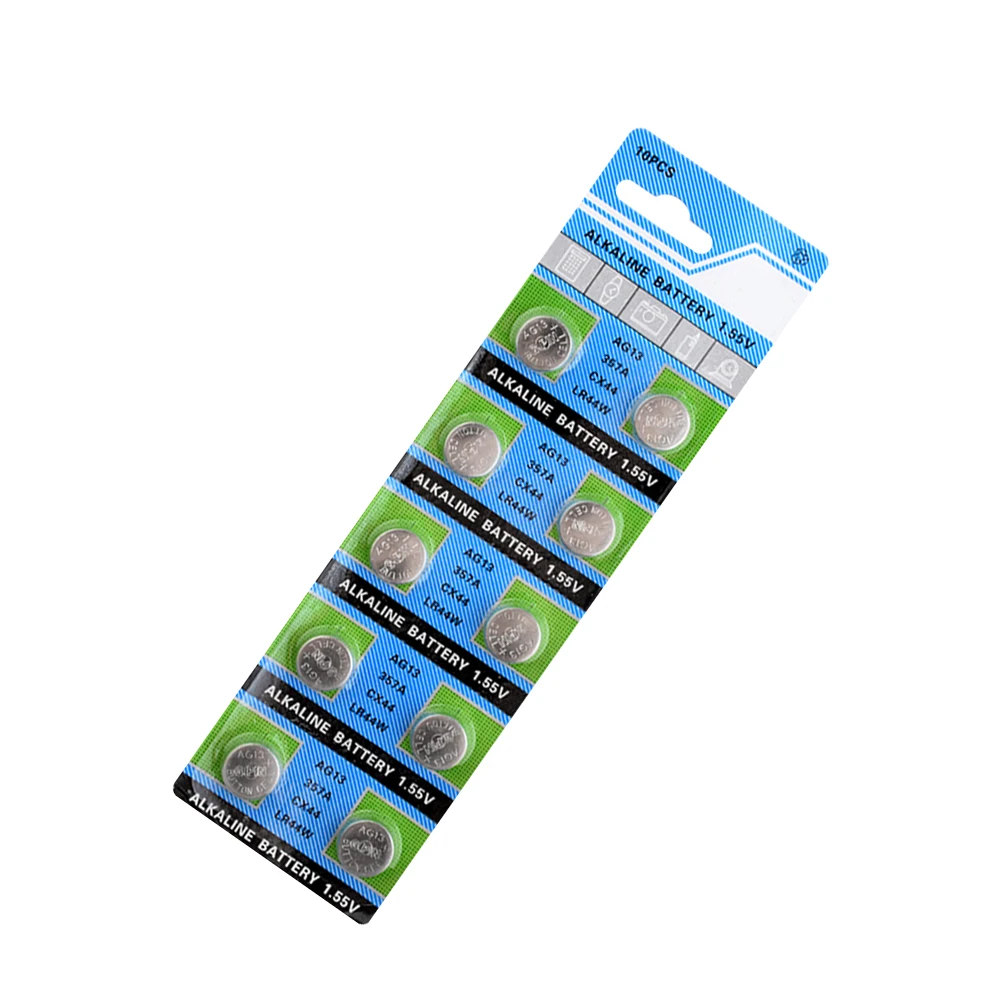 40 шт. lr44 AG13 357A A76 303 LR44 SR44SW SP76 L1154 RW82 RW42 1 55 V Кнопка громкости батарея для монет celular