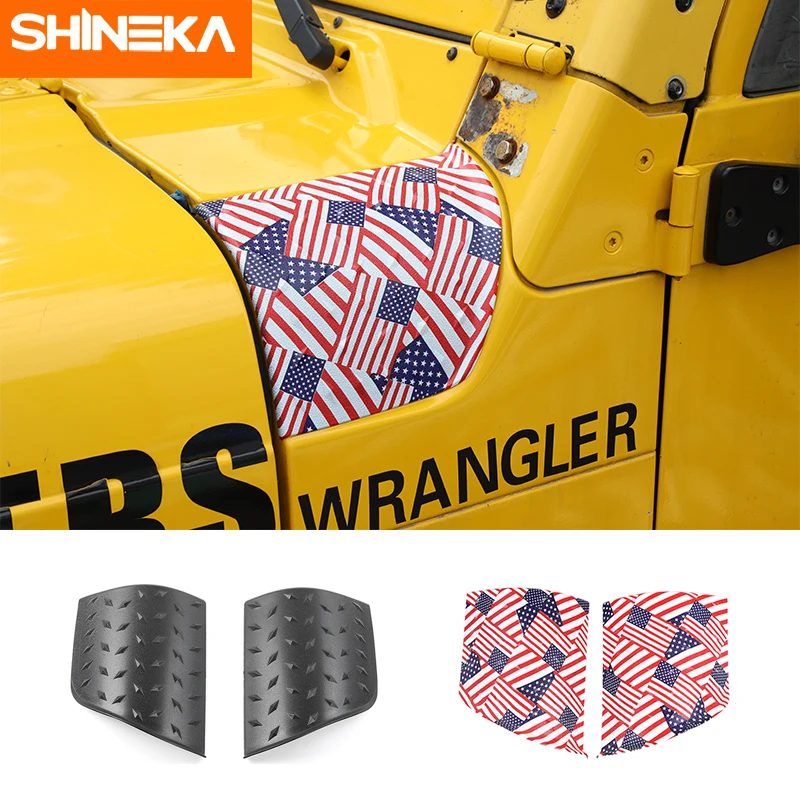 

Чехол SHINEKA для автомобиля, для Jeep Wrangler TJ, наклейка для украшения двигателя, для Jeep Wrangler TJ 1997-2006